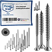 Tornillo de cabeza avellanada TORX de acero inoxidable fabricado en V2A 4-mm de espesor 16-mm de longitud del tornillo…